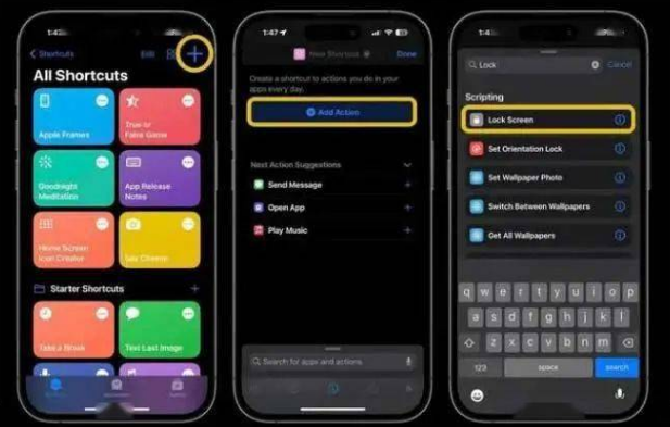 江北苹果14锁屏维修店分享iPhone14升级iOS16.4后如何创建锁屏快捷方式 
