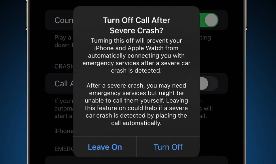 江北苹果14维修分享 iPhone 14 和 Apple Watch 上关闭崩溃检测 