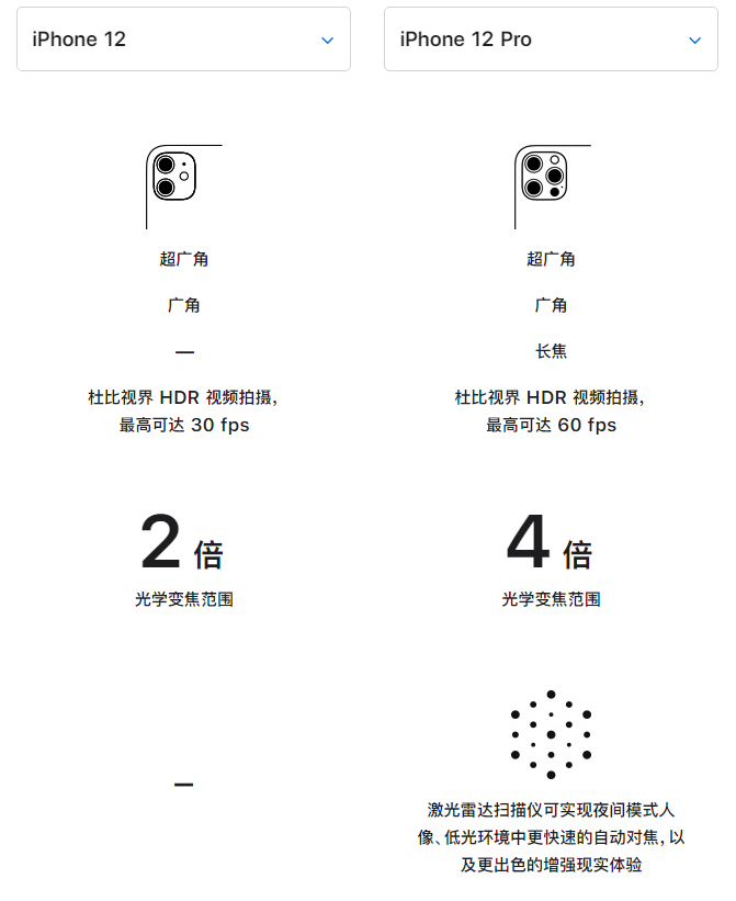 江北苹果手机维修分享苹果 iPhone 12 与 iPhone 12 Pro 选哪款 